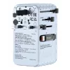 Adaptador de viaje universal Verbatim Charge 'n' Travel 70W 2C retráctil azul