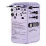 Adaptador de viaje universal Verbatim Charge 'n' Travel 70W 2C retráctil morado
