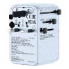 Adaptador de viaje universal Verbatim Charge 'n' Travel 100W con cable retráctil azul