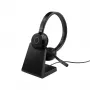 Jabra Evolve 65 TE - Link390a UC estéreo (incl. base), con cable e inalámbrico, 20 - 20000 Hz, oficina/call center, 106,3 g, auricular, negro