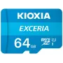 KIOXIA EXCERIA M203 tarjeta de memoria microSDXC 64GB, UHS-I U1, Class 10, hasta 100 MB/s, con adaptador SD, azul