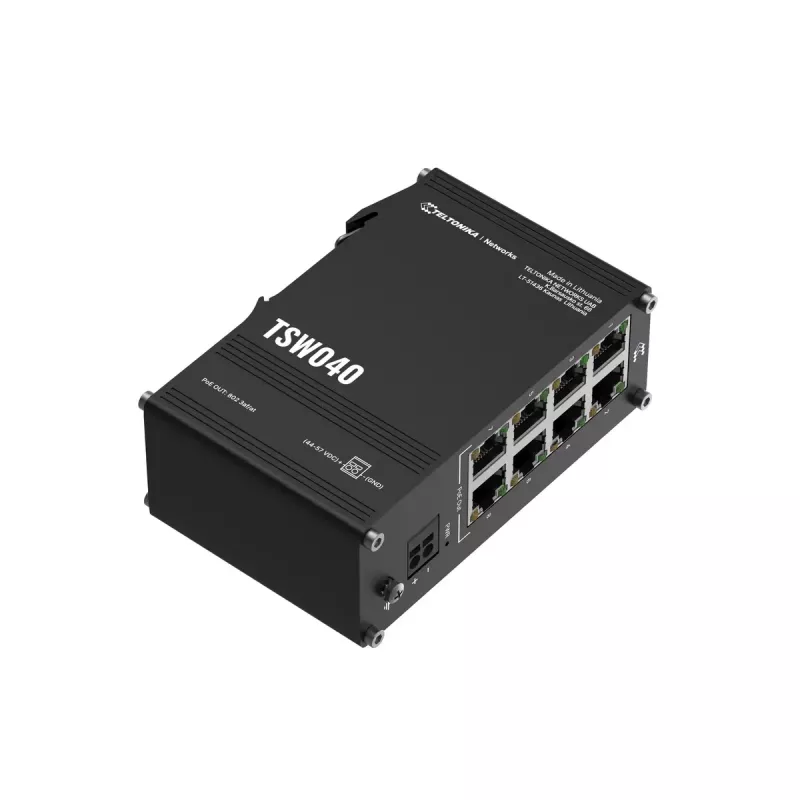 Switch no gestionado Teltonika NETWORKS TSW040 8 puertos PoE+