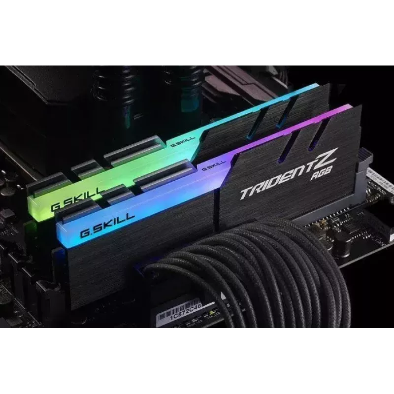 DIMM 16 GB DDR4-3000 (2x 8 GB) Dual-Kit, memoria RAM negra, F4-3000C16D-16GTZR, Trident Z RGB, INTEL XMP