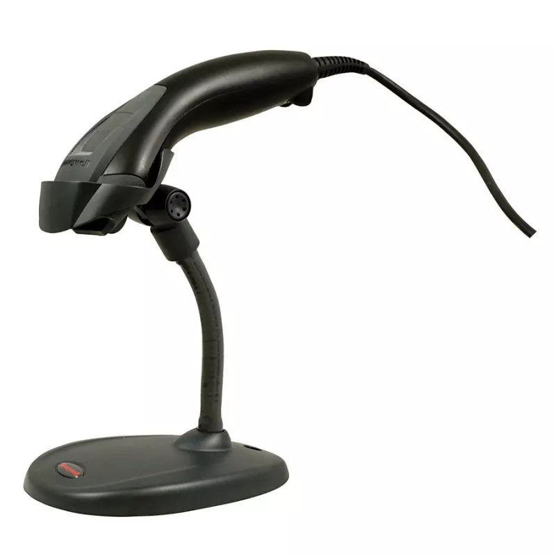HONEYWELL Lector de códigos de barras Voyager 1200g USB Kit - Incluye lector negro 1200g y soporte rígido de presentación y cable USB Type-A en espiral 3m