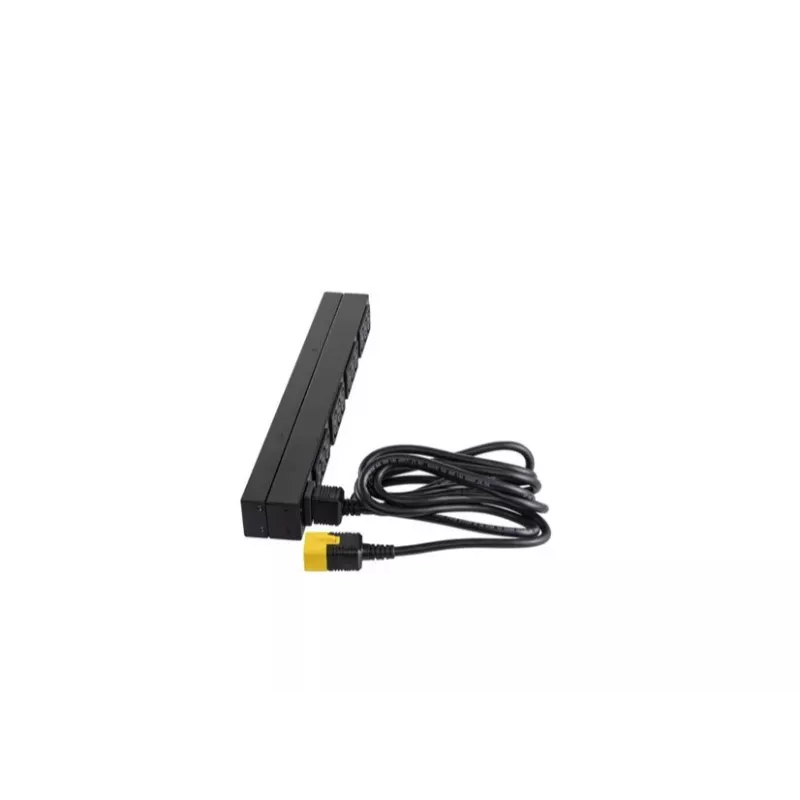 APC AP9565 Basic PDU para rack, 1U, monofásica, 16 A, 208/230 V, 3680 W, 12 salidas C13, entrada C20, cable de 2,5 m, negra