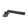 APC AP9565 Basic PDU para rack, 1U, monofásica, 16 A, 208/230 V, 3680 W, 12 salidas C13, entrada C20, cable de 2,5 m, negra