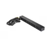 APC AP9565 Basic PDU para rack, 1U, monofásica, 16 A, 208/230 V, 3680 W, 12 salidas C13, entrada C20, cable de 2,5 m, negra