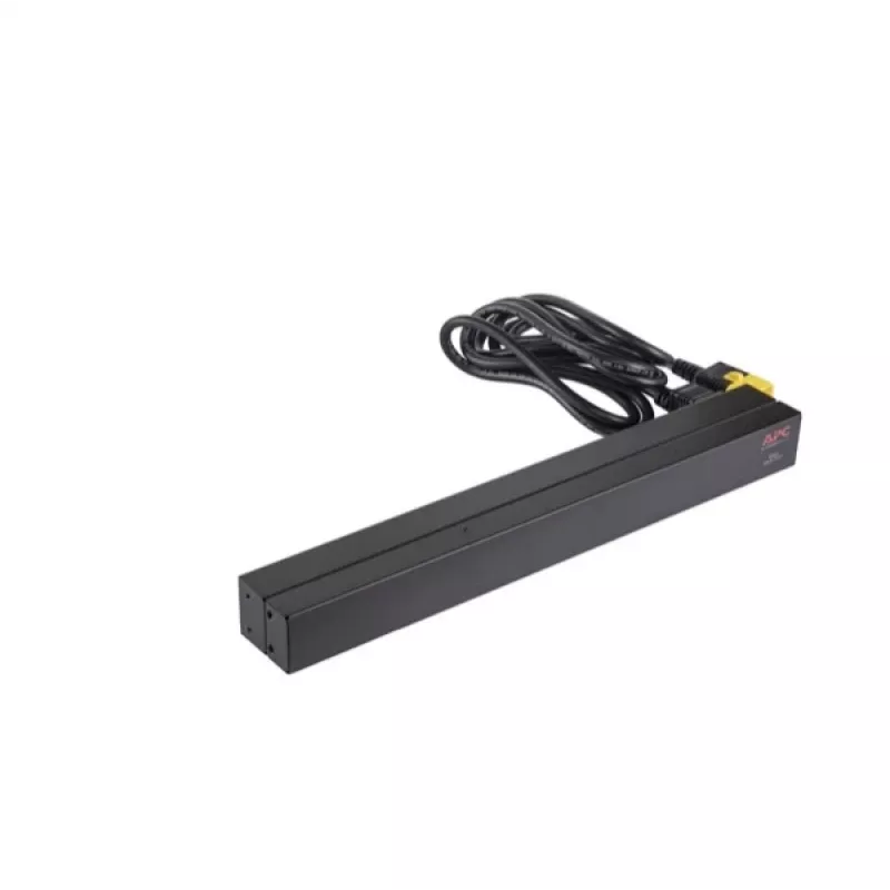 APC AP9565 Basic PDU para rack, 1U, monofásica, 16 A, 208/230 V, 3680 W, 12 salidas C13, entrada C20, cable de 2,5 m, negra