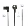 GEMBIRD cable de alimentación (C13 en ángulo), homologado VDE, 2,0 m