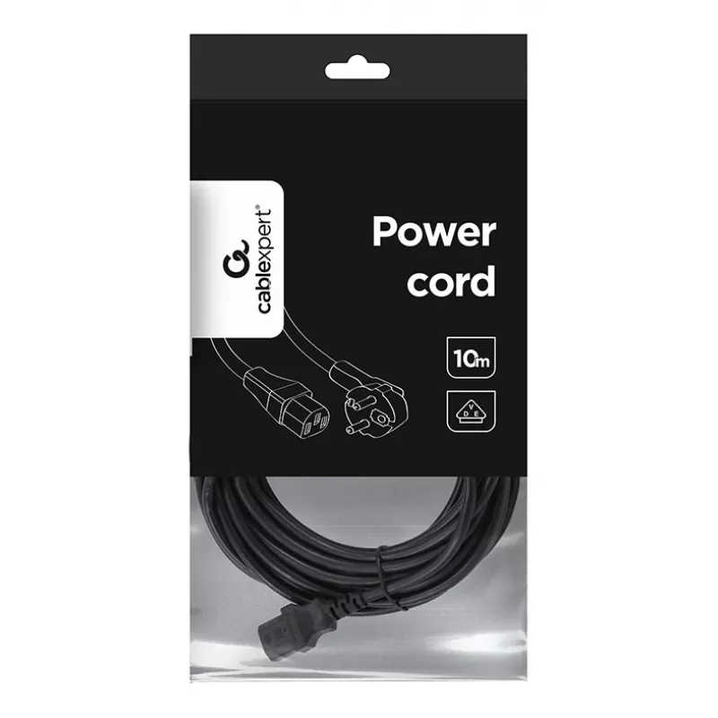 GEMBIRD cable de alimentación (C13), homologado VDE 10m