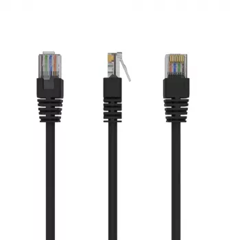 Cable de red Gembird PP12-0.5M/BK RJ45 Cat5e 0,5m Negro
