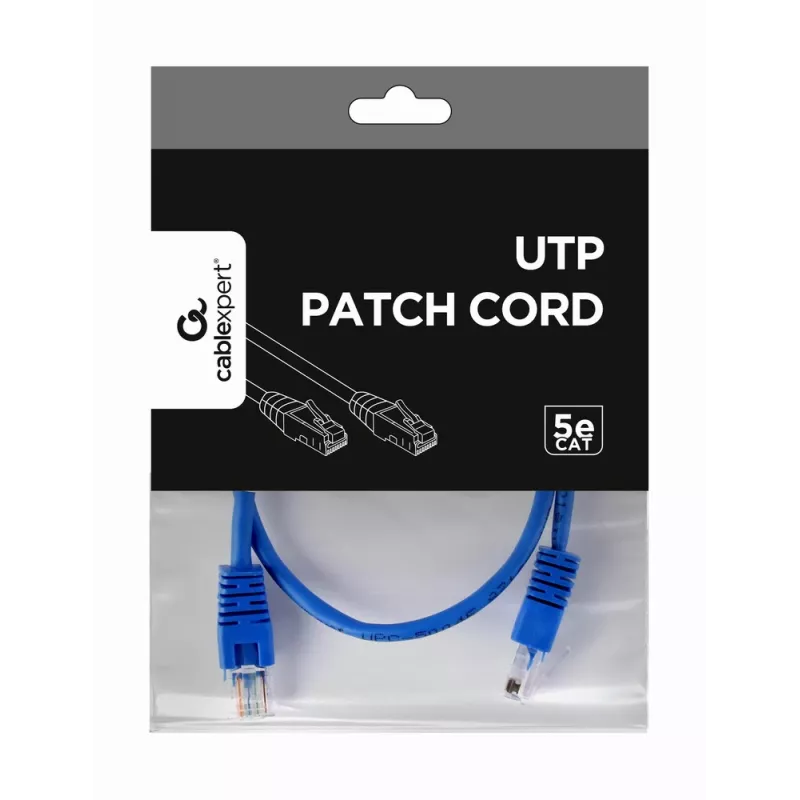 Cable de parcheo GEMBIRD - Cat 5e - UTP - 50 cm - Azul