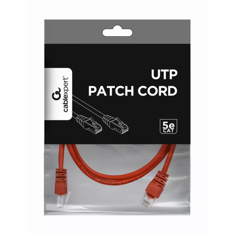 GEMBIRD Cable de red - Cat 5e - UTP - 2 m - rojo