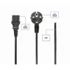 Gembird PC-186-VDE cable de alimentación, CEE 7/7 a C13, VDE, 1,8 m, negro