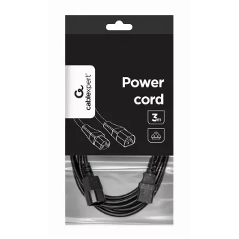 GEMBIRD Cable de alimentación (C13 a C14), certificado VDE, 3 m