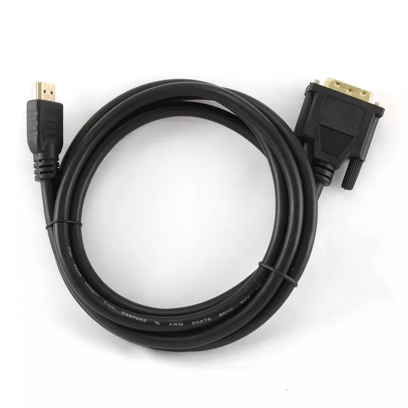 Cable HDMI a DVI conector macho-conector macho GEMBIRD con conectores dorados 2,0 m envase a granel