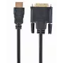 Cable HDMI a DVI-D GEMBIRD CC-HDMI-DVI-10 3 m, negro, conector macho-conector macho, contactos dorados