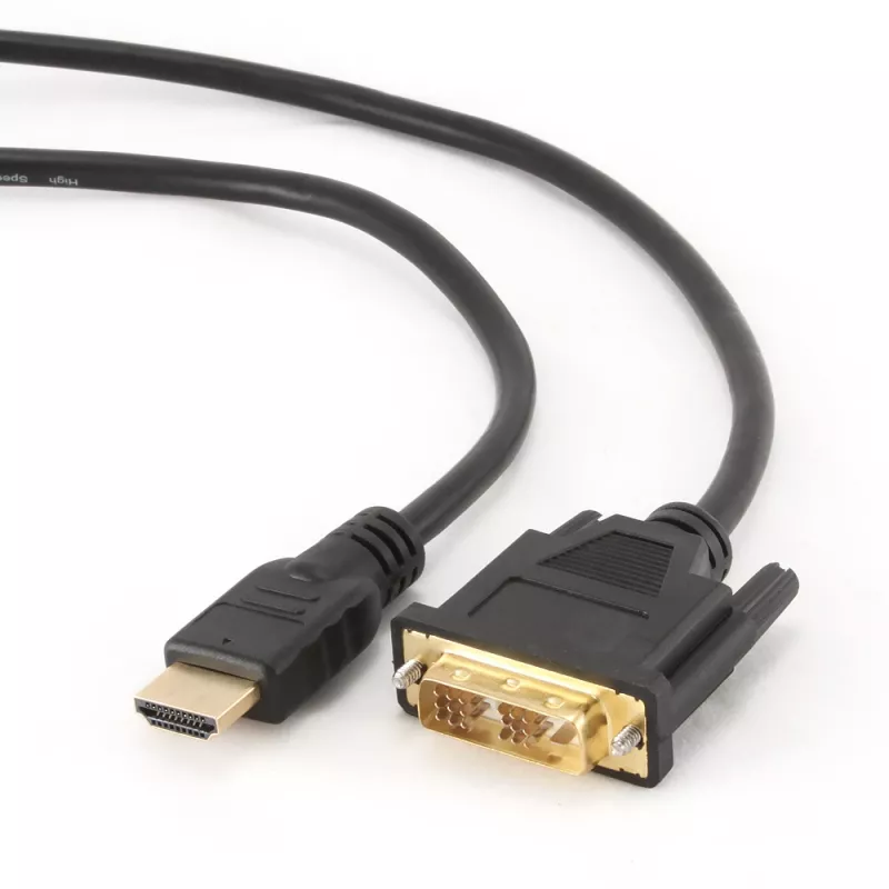 Cable HDMI a DVI-D GEMBIRD CC-HDMI-DVI-10 3 m, negro, conector macho-conector macho, contactos dorados