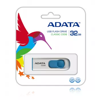 Memoria USB ADATA 32 GB C008 USB Type-A 2.0 azul, blanca