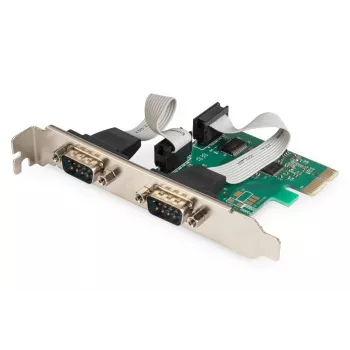 Tarjeta de expansión serie E/S DIGITUS 2 puertos PCIe 2 x DB9 M con chapa de ranura + chapas LP chipset MCS9901