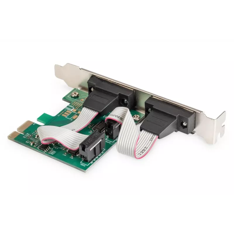 Tarjeta de expansión serie E/S DIGITUS 2 puertos PCIe 2 x DB9 M con chapa de ranura + chapas LP chipset MCS9901
