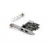 Tarjeta de interfaz DIGITUS IEEE 1394b PCIe 3 puertos, 2x9 polos externos + 1x9 polos internos