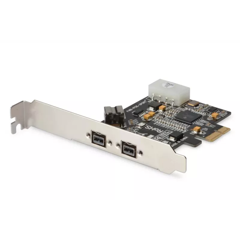 Tarjeta de interfaz DIGITUS IEEE 1394b PCIe 3 puertos, 2x9 polos externos + 1x9 polos internos