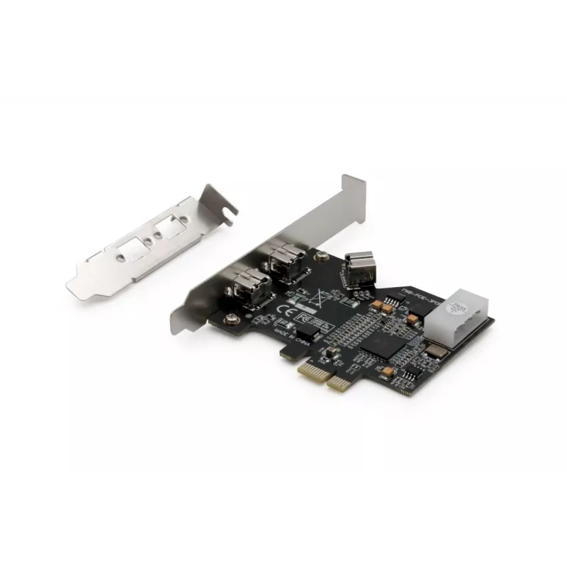 Tarjeta de interfaz DIGITUS IEEE 1394b PCIe 3 puertos, 2x9 polos externos + 1x9 polos internos