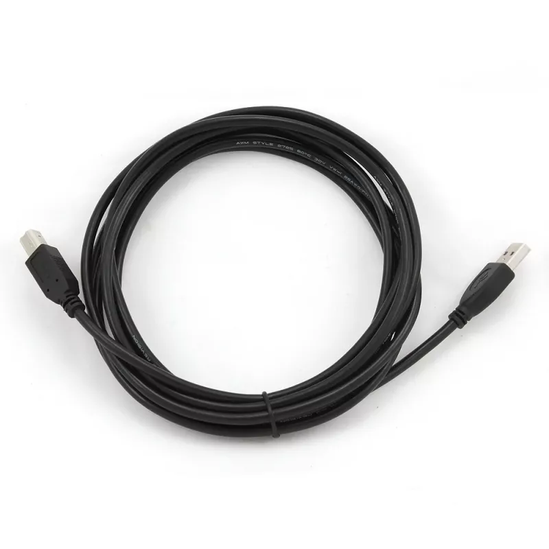 Cable USB 2.0 conector A macho / conector B macho GEMBIRD 3 m (10 ft) – negro / envase a granel (ccp-USB2-ambm-10)