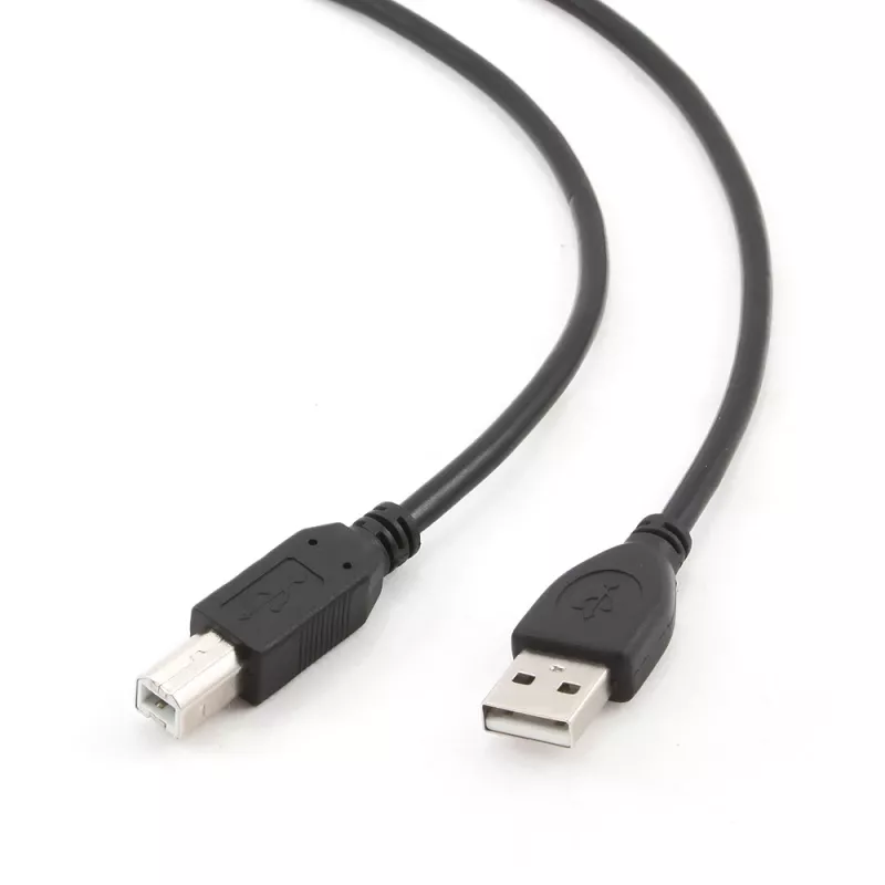 Cable USB 2.0 conector A macho / conector B macho GEMBIRD 3 m (10 ft) – negro / envase a granel (ccp-USB2-ambm-10)