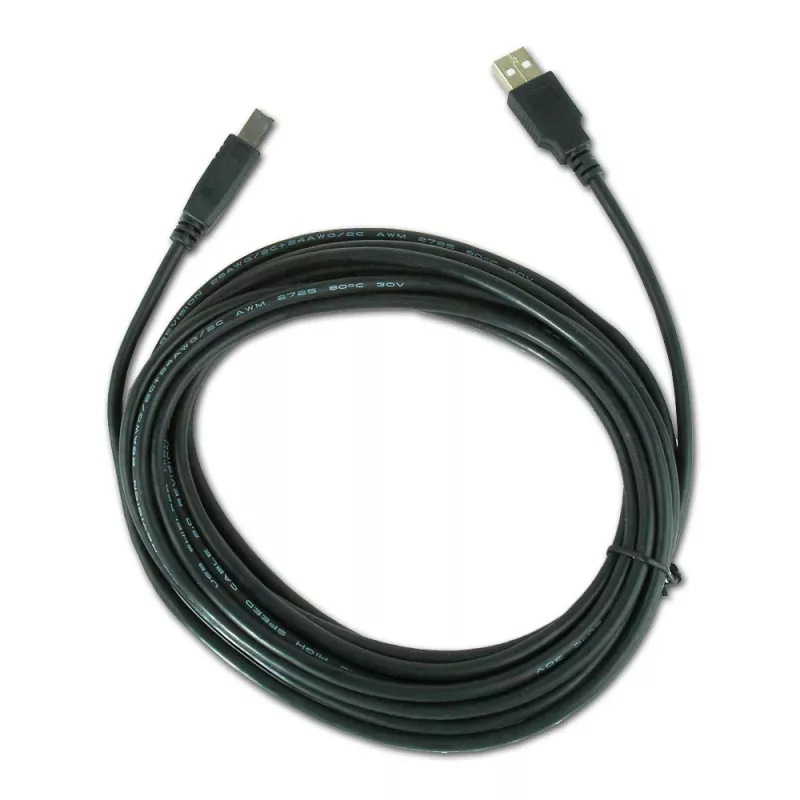 Cable USB Gembird 4,5 m USB 2.0 A/B M, negro, conector macho/conector macho