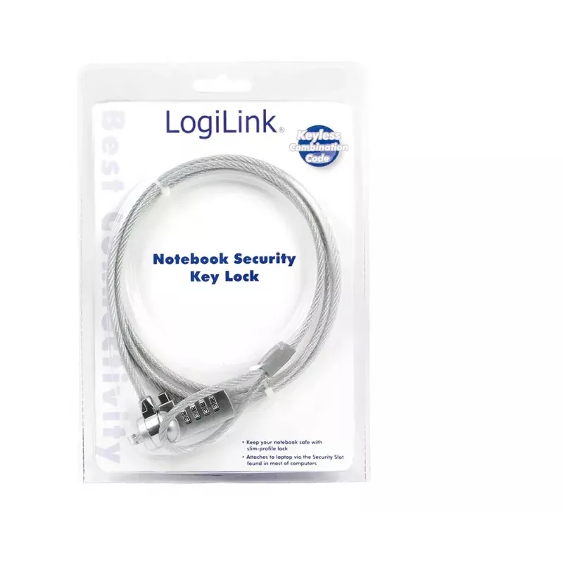 Candado de seguridad para portátil LogiLink NBS002 candado de cable con combinación 1,5 m