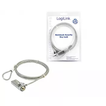Candado de seguridad para portátil LogiLink NBS002 candado de cable con combinación 1,5 m