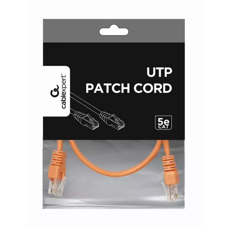 Cable de red GEMBIRD - Cat 5e - UTP - 50 cm - naranja