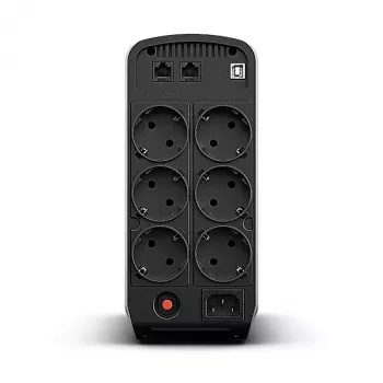 Sistema de alimentación ininterrumpida CYBERPOWER CP900EPFCLCD — 0.9 kVA (540 W), 6 tomas AC, LCD, onda senoidal pura, torre