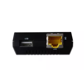 DIGITUS Servidor de red USB multifunción, hub USB de red de 1 puerto, NAS, servidor de impresión USB 2.0, RJ45