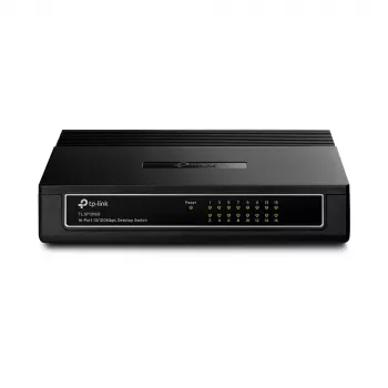 TP-Link Switch de escritorio de 16 puertos 10/100Mbps, no gestionado, Fast Ethernet (10/100), full duplex, montaje en rack, montaje en pared