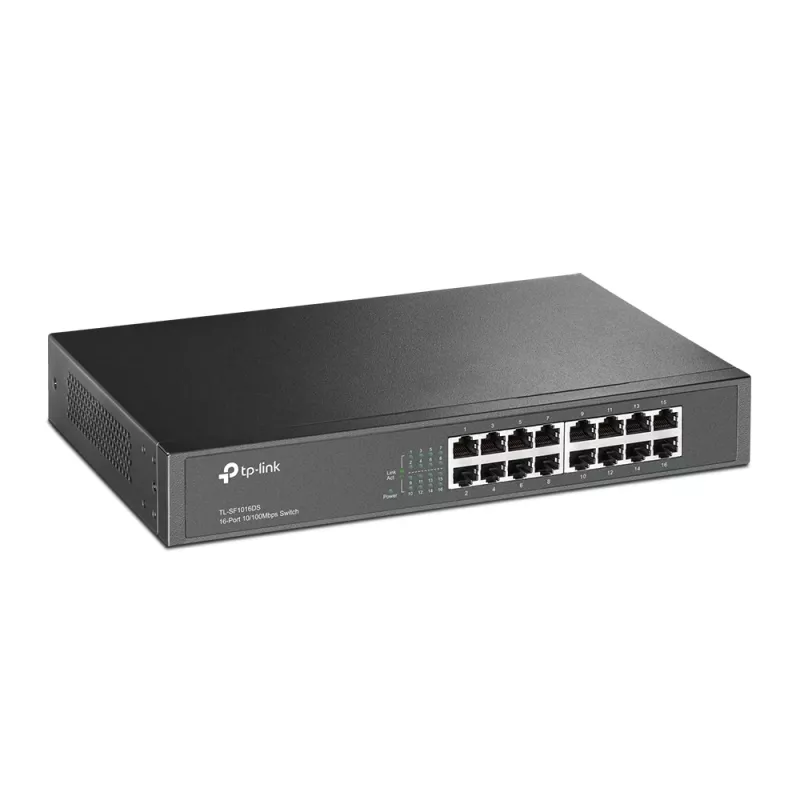 TP-Link TL-SF1016DS Switch de red no gestionado Fast Ethernet (10/100) 1U negro