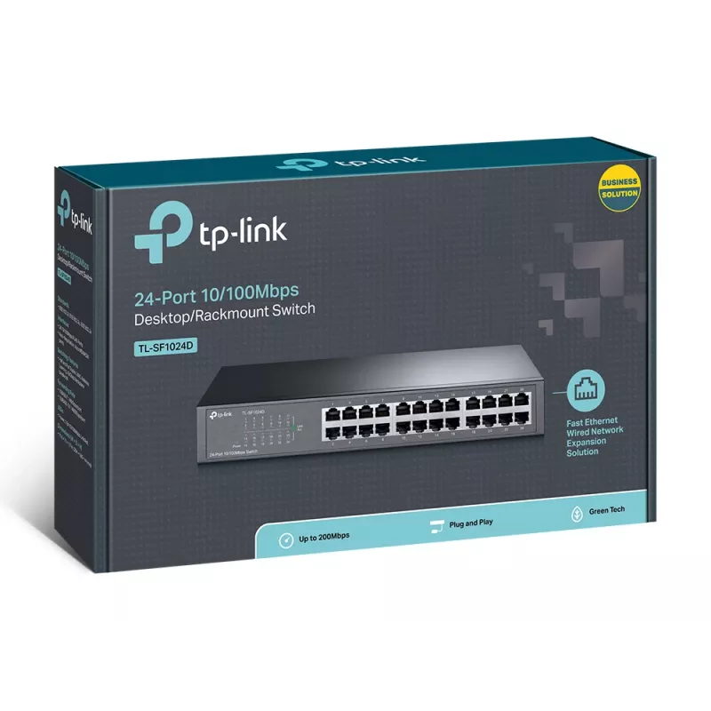 TP-Link TL-SF1024D Switch de red no gestionado Fast Ethernet (10/100) gris