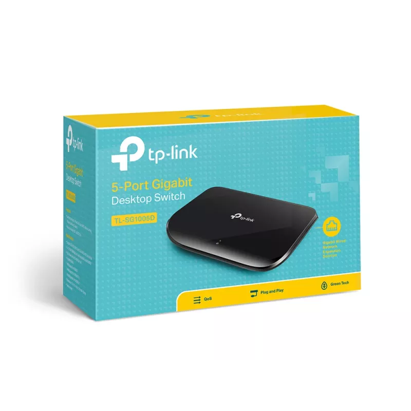 TP-Link Switch de red Gigabit de escritorio de 5 puertos, no gestionado, Gigabit Ethernet (10/100/1000), full duplex