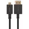 Gembird CC-HDMID-6 Cable HDMI a Micro HDMI (Tipo D), chapado en oro, 1,8 m, negro