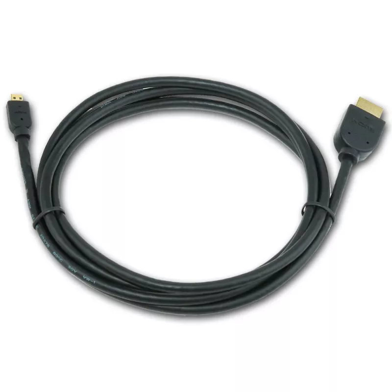 Gembird CC-HDMID-6 Cable HDMI a Micro HDMI (Tipo D), chapado en oro, 1,8 m, negro