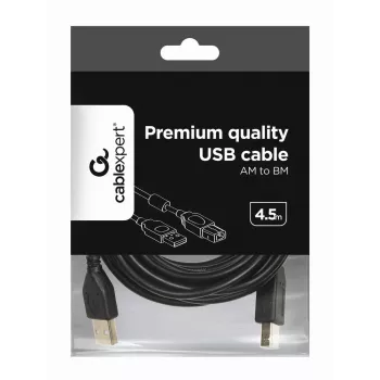 Cable GEMBIRD de calidad Premium USB conector macho A a conector macho B 4,5m - negro