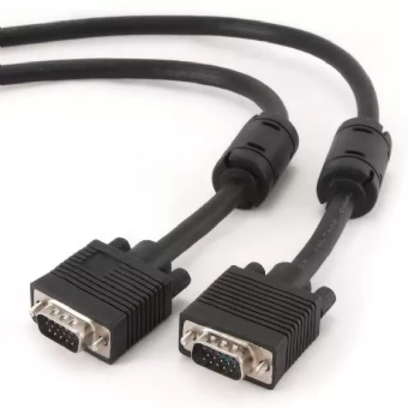 Cable GEMBIRD Premium VGA HD15M/HD15M doble apantallado con 2 núcleos de ferrita 10m negro