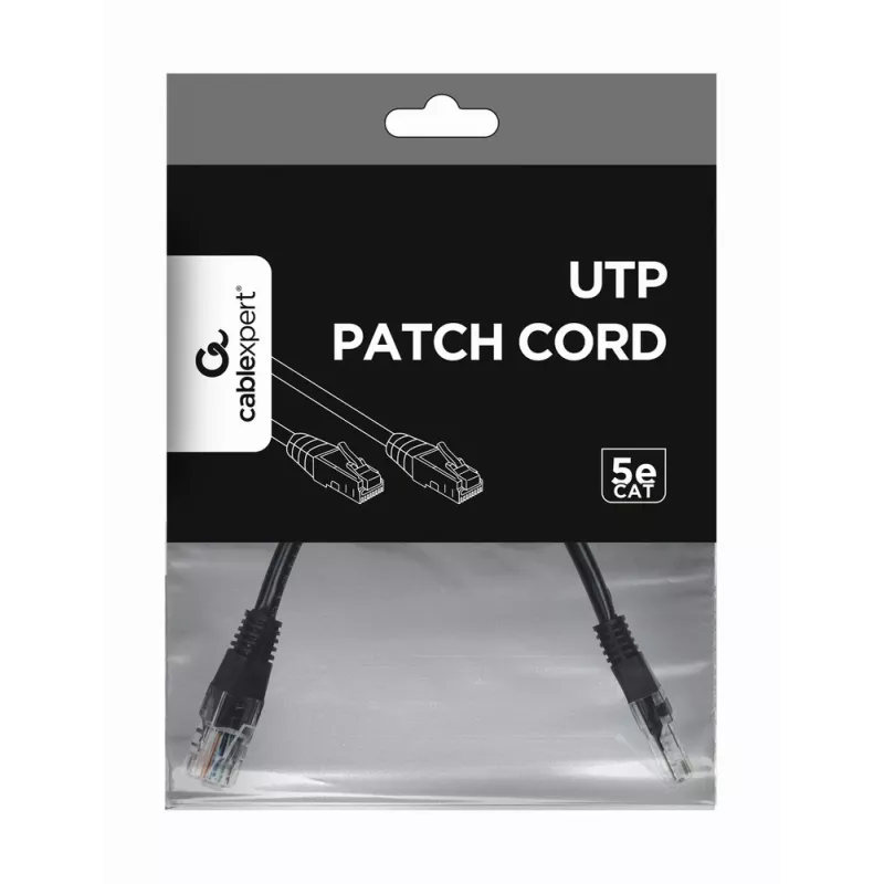 Cable de red GEMBIRD - Cat 5e - UTP - 25cm - Negro