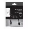 GEMBIRD cable USB 2.0 AM a Micro-USB de doble cara, 1 m - negro