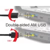 GEMBIRD cable USB 2.0 AM a Micro-USB de doble cara, 1 m - negro