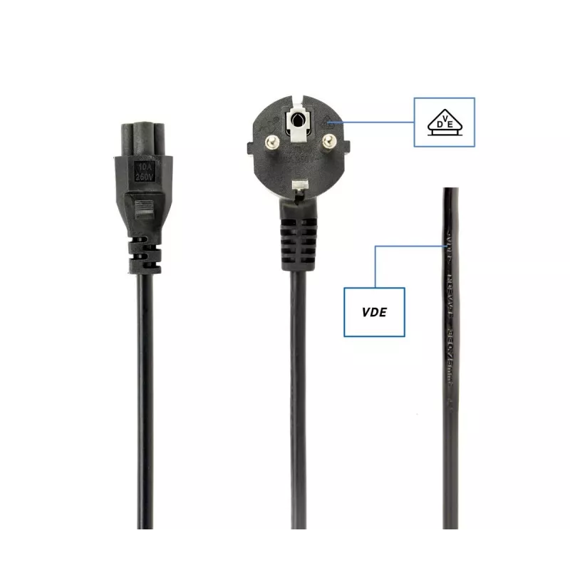 GEMBIRD cable de alimentación (C5), verificado VDE 3 m (envase a granel)