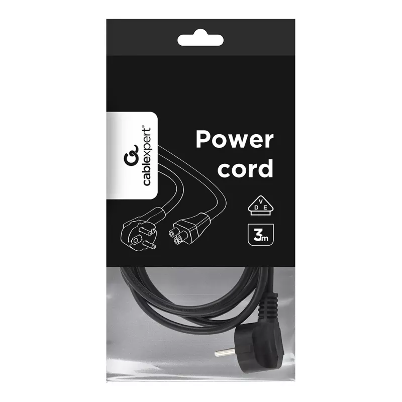 GEMBIRD cable de alimentación (C5), verificado VDE 3 m (envase a granel)