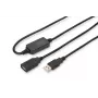 Cable repetidor USB 2.0 DIGITUS USB A macho / A hembra 15 m (DA-73101)